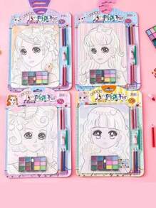 Zabawka do malowania makijażu, kreatywny zestaw do malowania akwarelami DIY Doodle