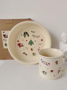 Platos de Porcelana - Beis - Ver 1