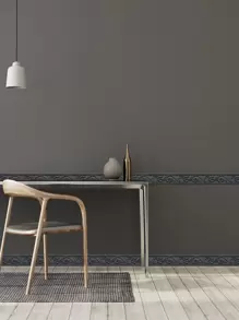 1 cuộn 2,3m/90,6 inch 3D hoa lá dây leo họa tiết nổi lãng mạn thiết kế đặc biệt cho đường viền chân tường, miếng dán tường chống va đập bằng chất liệu xốp XPE tự dính, trang trí nhà theo phong cách hiện đại tối giản, đường viền chân tường cải tạo, trang trí phòng ngủ, trang trí phòng tắm, đồ trang trí phòng chống bụi, decal vinyl trang trí nhà cửa, vật dụng trang trí mùa xuân làm mới ngôi nhà của bạn, miếng dán trang trí Rama quà tặng sinh nhật tốt nghiệp - màu đen - Xem 3