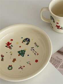 Platos de Porcelana - Beis - Ver 4