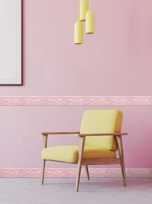 1 Roll 2.3m/90.6inch 3D Flower Leaves Vine Pattern Relief Romantic Special Design Skirting Line Sticker, XPE Foam Material Self-Adhesive Crash-Proof Wall Sticker, Minimalist Modern Style Home Decor, Renovation Skirting Line Home Improvement Material For Protecting Wall Edges, Various Colors And Sizes Are Available, Easy To Clean, Stickers, Wall Decal, Vinyl Decal For Home Decorations, Spring Decoration Items Refresh Your Home, Rama Decoration Stickers Gifts Birthday Graduation - Pink - View 4