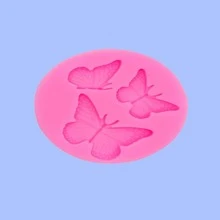 1入組可愛蝴蝶造型矽膠軟糖模具,DIY蛋糕烘焙工具,粉色的系列矽膠模具 - 粉色 - 查看 4