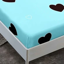 1 Pieza Colcha Celeste De Tamaño Individual Con Diseño De Corazones - Azul - Ver 4