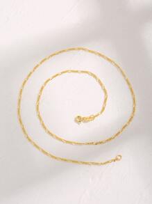 1入組時尚925純銀鏈條樣式項鍊合適的適合女士 - 金色 - 查看 4