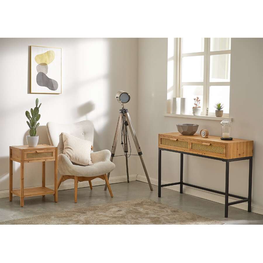 COZAYH Rustic Console Table With 2 Drawers Entryway Hallway Farmhouse