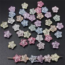 50入組混色金屬亮絲五角星設計樹脂寶石 - 彩色 - 查看 6
