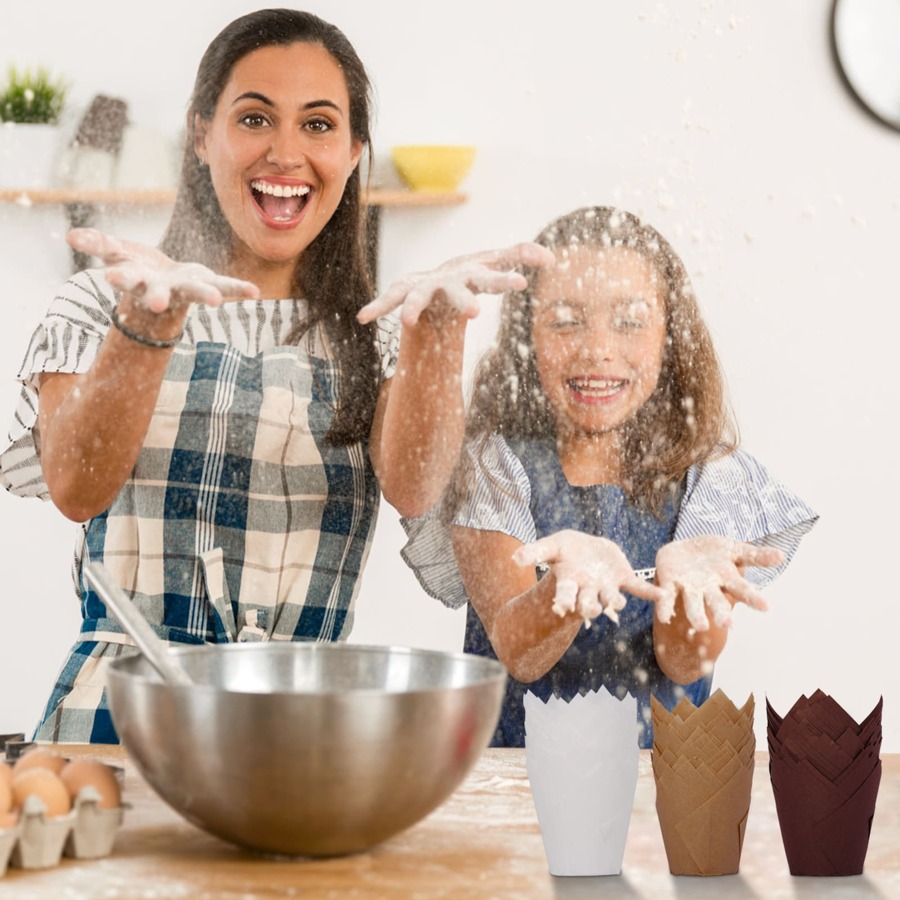 150PCS Tulip Muffin Cases, Tulip Cupcake Liner, Muffin Baking Cupcake