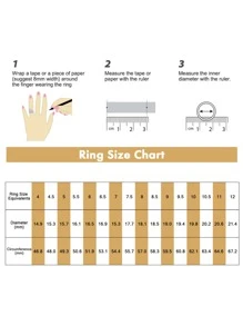 FOREVER QUEEN 1 Miếng 925 sterling bạc Opal Nhẫn 3-Đá Tim Trắng Opal Lễ cưới Hôn ước Ban nhạc Nhẫn Đối với Giáng sinh Qủa tặng - Bạc - Xem 6