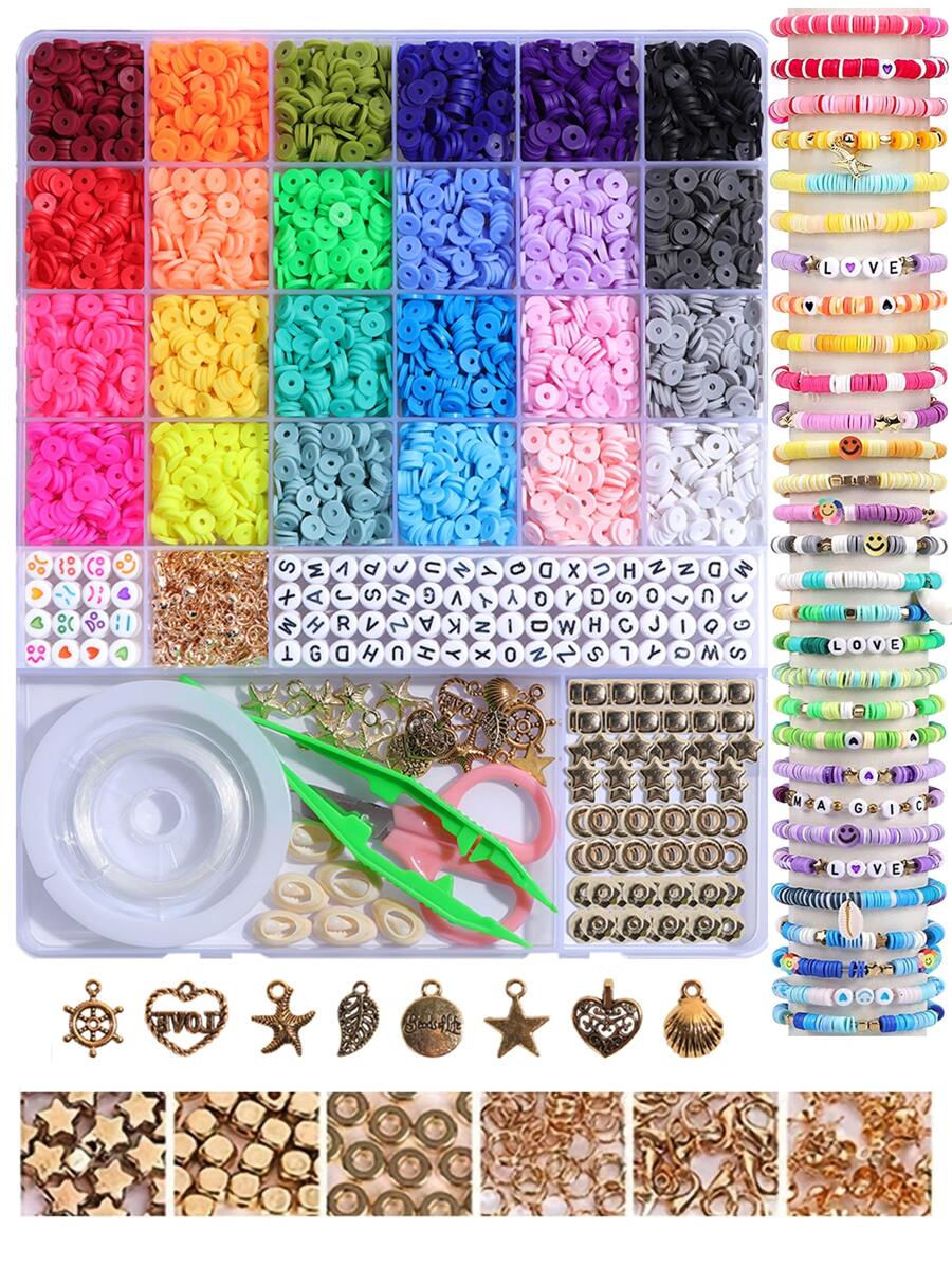 24 Colors Fashionable Polymer Clay Beads Jewelry Making Kit - 24 Color Clay Bead Kit - View 1