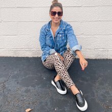 JENN ARDOR Women's Fashion Sneakers Low Top Slip On Canvas Shoes Comfortable Walking Flats Casual Cute Loafers - 黑2 - 查看 2