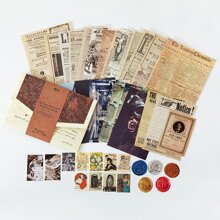 40 cái/bộ Retro Thiết kế phong bì DIY Giấy sổ lưu niệm Đối với Cắt dán - Màu be - Xem 1