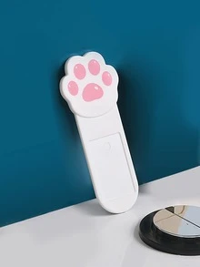 1pc Cartoon Cat Claw Toilet Handle, Cat Claw Lid Lifter, Plastic Portable Flip Lid Lifter - White - View 4