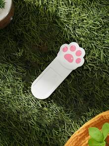 1pc Cartoon Cat Claw Toilet Handle, Cat Claw Lid Lifter, Plastic Portable Flip Lid Lifter - White - View 6