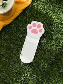 1pc Cartoon Cat Claw Toilet Handle, Cat Claw Lid Lifter, Plastic Portable Flip Lid Lifter - White - View 3