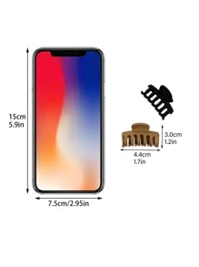 4pcs Mini Mờ Cà phê Màu sắc Kẹp tóc Với Rồng Khúc xương Chi tiết ( 4.5cm ) - Nhiều màu - Xem 4