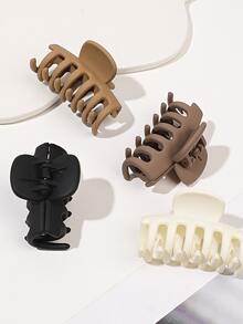 4pcs Mini Mờ Cà phê Màu sắc Kẹp tóc Với Rồng Khúc xương Chi tiết ( 4.5cm ) - Nhiều màu - Xem 3