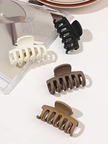 4pcs Mini Mờ Cà phê Màu sắc Kẹp tóc Với Rồng Khúc xương Chi tiết ( 4.5cm ) - Nhiều màu - Xem 2