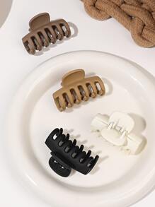 4pcs Mini Mờ Cà phê Màu sắc Kẹp tóc Với Rồng Khúc xương Chi tiết ( 4.5cm ) - Nhiều màu - Xem 1