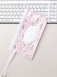 1 件卡通鹿印花翻盖纸巾盒袋带抽绳适用于床、婴儿车和汽车、家居用品、桌子、家居装饰、家居组织和存储、卧室房间装饰、厨房配件、厨房工具、厨房收纳袋、旅行、节日、纸巾盒架、餐巾架、节日家庭聚会、厨房餐桌装饰适用于家庭厨房卧室客厅餐厅、家居装饰配件、装饰盒、女性婚礼礼物、夏季旅行节日必备品 - 粉色 - 查看 5