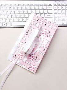 1 件卡通鹿印花翻盖纸巾盒袋带抽绳适用于床、婴儿车和汽车、家居用品、桌子、家居装饰、家居组织和存储、卧室房间装饰、厨房配件、厨房工具、厨房收纳袋、旅行、节日、纸巾盒架、餐巾架、节日家庭聚会、厨房餐桌装饰适用于家庭厨房卧室客厅餐厅、家居装饰配件、装饰盒、女性婚礼礼物、夏季旅行节日必备品 - 粉色 - 查看 4