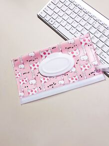 1 件卡通鹿印花翻盖纸巾盒袋带抽绳适用于床、婴儿车和汽车、家居用品、桌子、家居装饰、家居组织和存储、卧室房间装饰、厨房配件、厨房工具、厨房收纳袋、旅行、节日、纸巾盒架、餐巾架、节日家庭聚会、厨房餐桌装饰适用于家庭厨房卧室客厅餐厅、家居装饰配件、装饰盒、女性婚礼礼物、夏季旅行节日必备品 - 粉色 - 查看 3