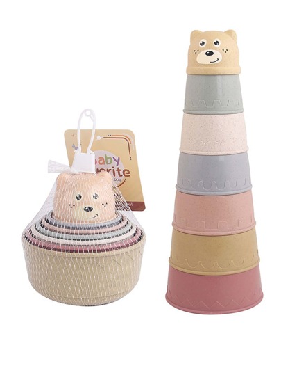 1 set de tazas apilables divertidas, juguetes educativos de aprendizaje temprano y cognición para el baño, la playa y la piscina. Color aleatorio. Útiles escolares, decoración de Halloween , juguetes para recién nacidos, aprendizaje educativo, juguetes de 18 meses, piscina para niños, juguetes de baño, sujeción para bebés, tiempo de panza para bebés, juguetes para preescolares