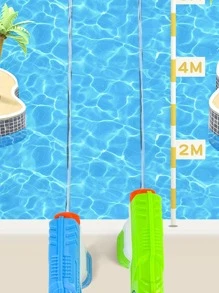 1 Pieza Pistola De Agua Para Niños, Perfecta Para Peleas De Agua, Deriva, Piscina Y Playa, Diseño, Color, Tamaño Y Embalaje Aleatorio - Azul - Ver 4