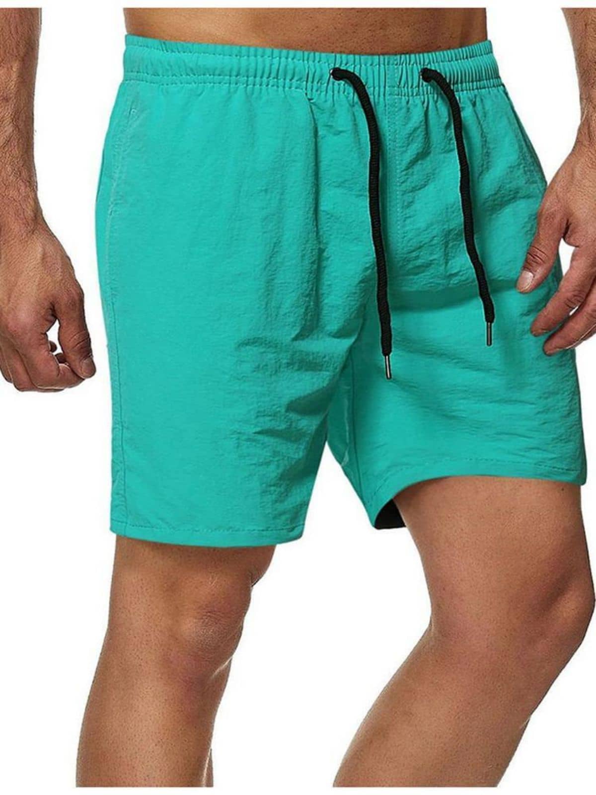 Men's Quik-Dry Shorts Plus Size Solid Biker Sports Shorts for Men Elastic  Waist Loose Bandage Short Pants with Pokets Biker Running Shorts for Men  High Waist Sweat Shorts Short Pant short Pants