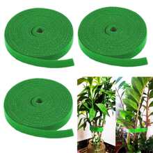 3入組尼龍植物綁帶,可重複使用的花園綁帶,塑料植物支撐和培訓綁帶,用於番茄植株綑綁 - 綠色 - 查看 6