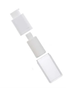 1pc Square Rotating Vacuum Press Bottle, Portable Cosmetic Sub-bottle - White - View 4