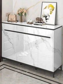 1 件白色大理石图案自粘厨房贴纸,防水、耐热、防油,适用于橱柜抽屉和壁纸翻新、贴纸、墙贴花、乙烯基贴花,用于家庭装饰、春季装饰品让您的家焕然一新、节日装饰贴纸礼物生日毕业 - 白色 - 查看 10