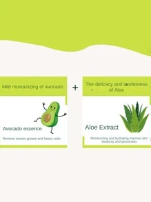 1包牛油果卸妝濕巾(萃取包裝),一次性,可攜帶,溫和潔面濕巾,不刺激,適用於女性旅行度假