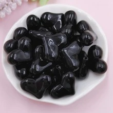 5入組/套時尚極簡風格愛心設計DIY珠子適合女士適用於珠寶製作 - 黑色 - 查看 3