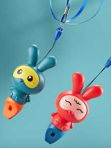 1套兒童便攜式高清雙筒望遠鏡和哨子套裝,適用於幼稚園男女戶外活動 - 粉色 - 查看 4