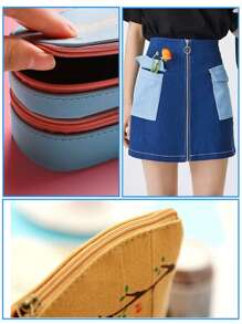 Resin Two-tone Close-end Zipper For Coin Purse, Pen Case, Pocket, Diy Crafting Supplies, 5pcs/10pcs - View 5