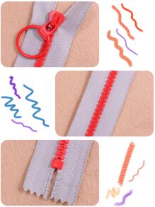 Resin Two-tone Close-end Zipper For Coin Purse, Pen Case, Pocket, Diy Crafting Supplies, 5pcs/10pcs - View 3