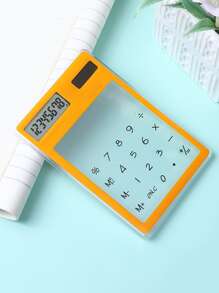 創意太陽能透明計算器迷你可愛卡計算器帶觸控式螢幕適用於學生便攜節日商業禮品1入組 - 白色 - 查看 3