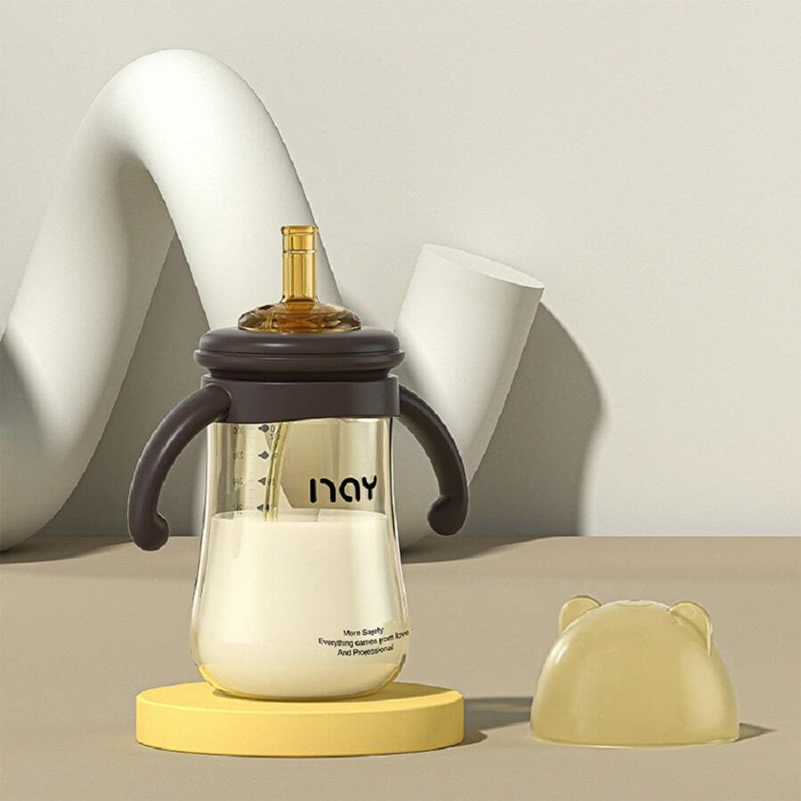 Biberones con pajita, para bebés de +12 meses, colores nano, 8oz/10oz - Café integral - Ver 1