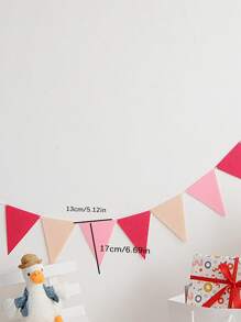 1入組毛氈三角形旗裝飾彩色生日派對花環適用於孩子們房間,幼兒園裝飾用品 - 彩色 - 查看 3