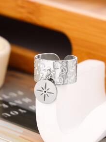 1pc Fashion Stainless Steel Star Ring - Multicolor - View 2