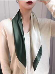 1pc Women's Printed Silk Scarf, 70*70cm