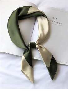 1pc Women's Printed Silk Scarf, 70*70cm