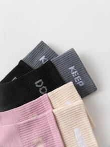 Sports Outdoor 4 Pairs ,Yoga Socks For Women Non-Slip Grips & Straps, Ideal For Pilates, Pure Barre, Ballet, Dance, Barefoot Workout