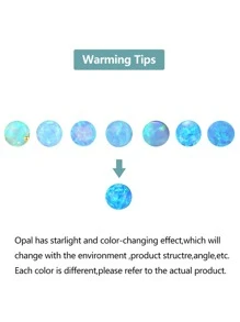 FOREVER QUEEN 1 Miếng 925 sterling bạc Opal Nhẫn 3-Đá Tim Trắng Opal Lễ cưới Hôn ước Ban nhạc Nhẫn Đối với Giáng sinh Qủa tặng - Bạc - Xem 7