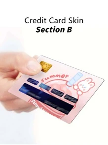 卡通兔子圖案自粘式卡包 - 彩色 - 查看 7