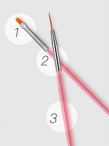 15 cái/bộ Cọ vẽ móng màu hồng - Hồng - Xem 4