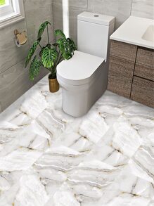 10pcs/20pcs Marble Pattern Waterproof Vinyl Floor Stickers Floor Tiles Flooring Floor Tiles Self Adhesive Floor Tiles Peel Stick Living Room Decor Room Decor Home Decor Kitchen - Multicolor - View 4