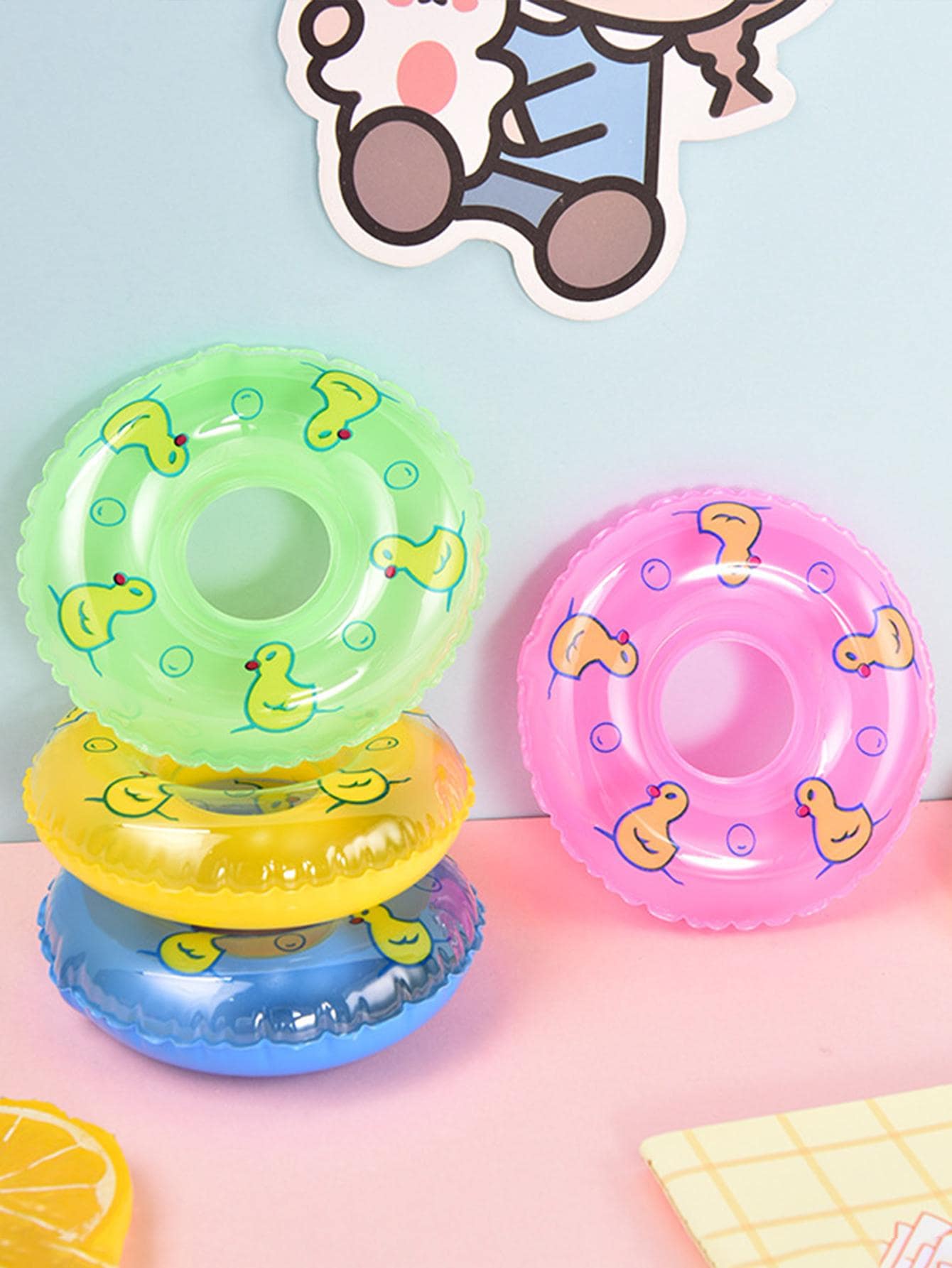 10個 ミニ スイミングリング おもちゃ 子供 遊ぶ 水 バストイ 楽しい スイミングプール パーティーギフト 色 ランダム SHEIN
