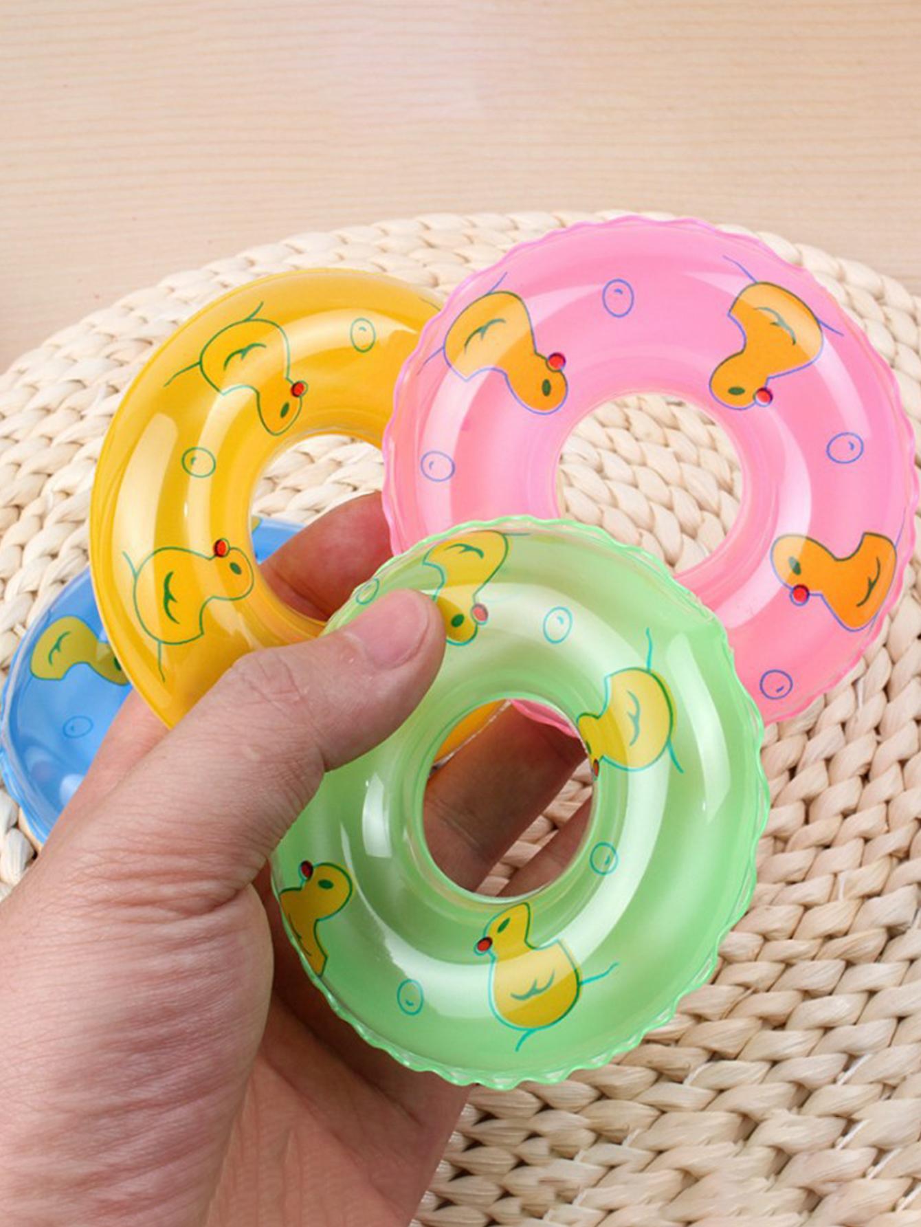 10個 ミニ スイミングリング おもちゃ 子供 遊ぶ 水 バストイ 楽しい スイミングプール パーティーギフト 色 ランダム SHEIN