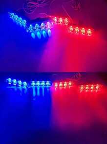 4 In1 LED Grille Strobe Light Emergency Red Blue Strobe Warning Light With Wireless Remote Control For Vehicle Truck Trailers RV ATV SUV 12V - Red - View 10